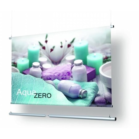 Testrite Visual Products Testrite Visual Products BP12 Hanging Trapeze Bars 144 in. Hanging Trapeze Bars- Silver BP12